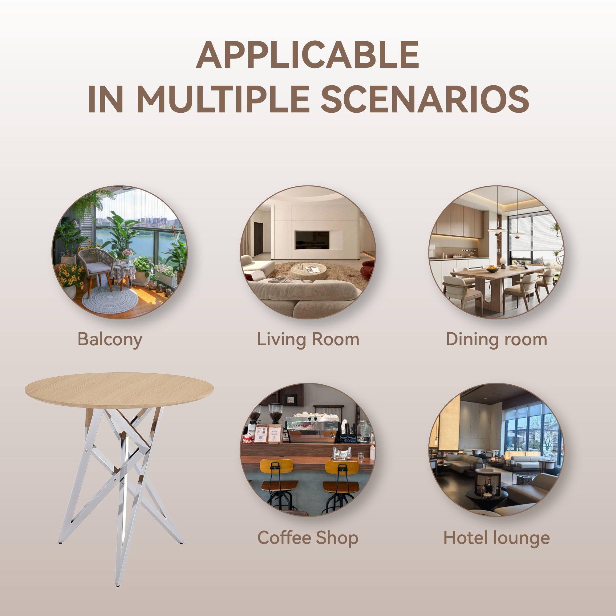 37-Inch Round Dining Table