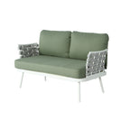 Mariano Steel 4-Pieces Conversation Set - Off White & Green