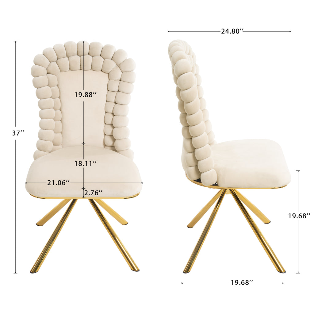 Dining Chairs Set of 2, Velvet Accent Chairs for Living Room
