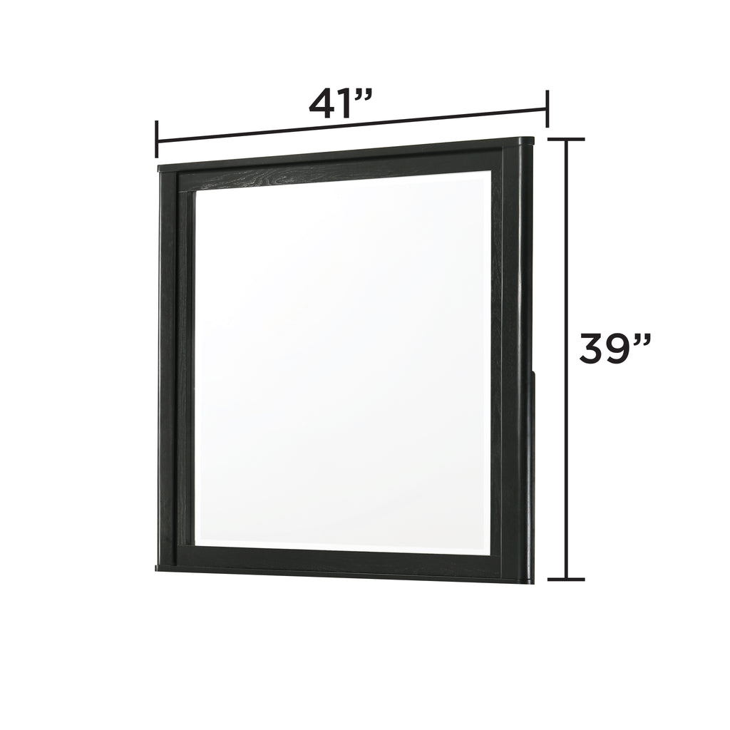 Opel Modern Beveled Bedroom Mirror with Deep Frame Profile