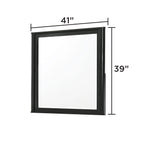Opel Modern Beveled Bedroom Mirror with Deep Frame Profile