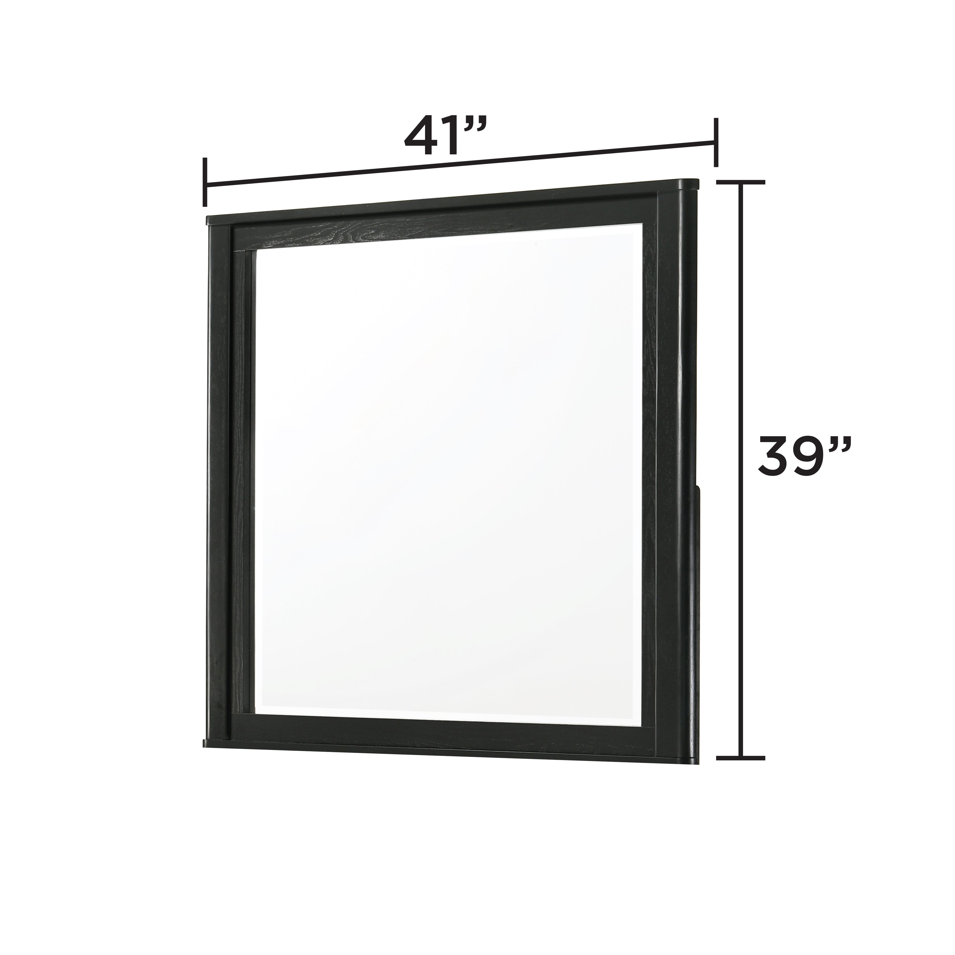 Opel Modern Beveled Bedroom Mirror with Deep Frame Profile