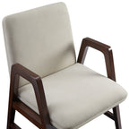 Stella Wood Velvet Armchair in Champagne