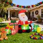 Inflatable Santa Claus and Gift Boxes for Holiday Display