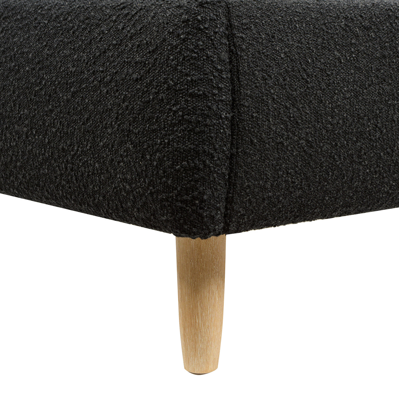 Roman Curved Headboard Upholstered Platform Bed, King, Ebony