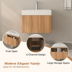 24" Bathroom Vanity with Sink - Modern Minimalist Design