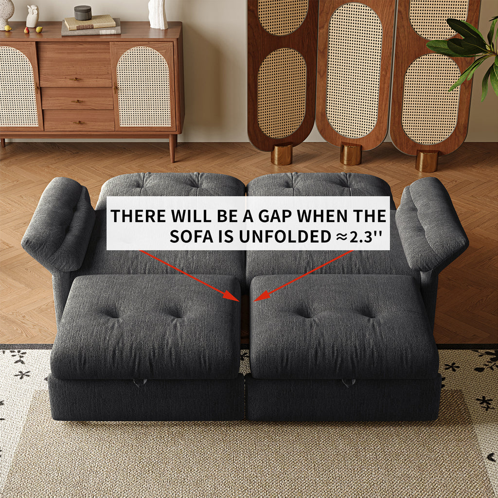 Multi-Functional Sofa with Convertible Bed