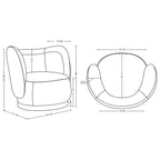 Siri Upholstered Lounge Chair in Wheat