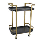 23.8x15.2x32.7" Metal Bar Cart