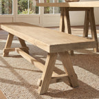 Hawthorne 72" Reclaimed Elm Trestle Dining Bench
