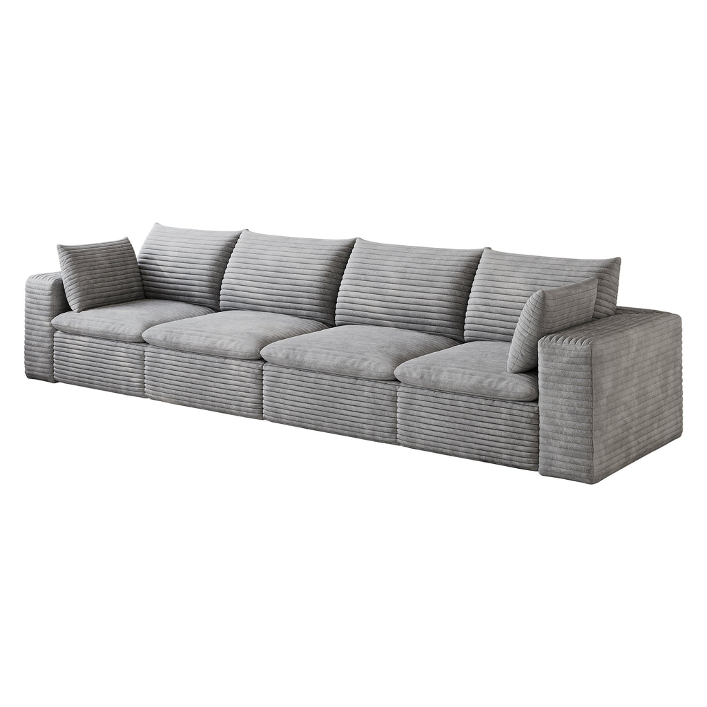 134" Cloud Sofa in Corduroy Fabric