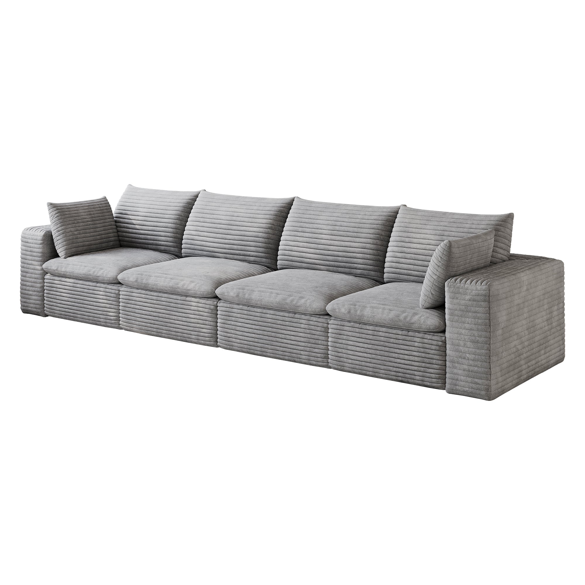 134" Cloud Sofa in Corduroy Fabric