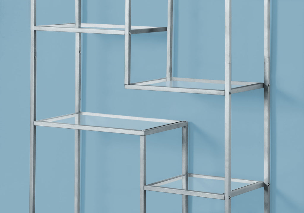 72" Tempered Glass Bookshelf