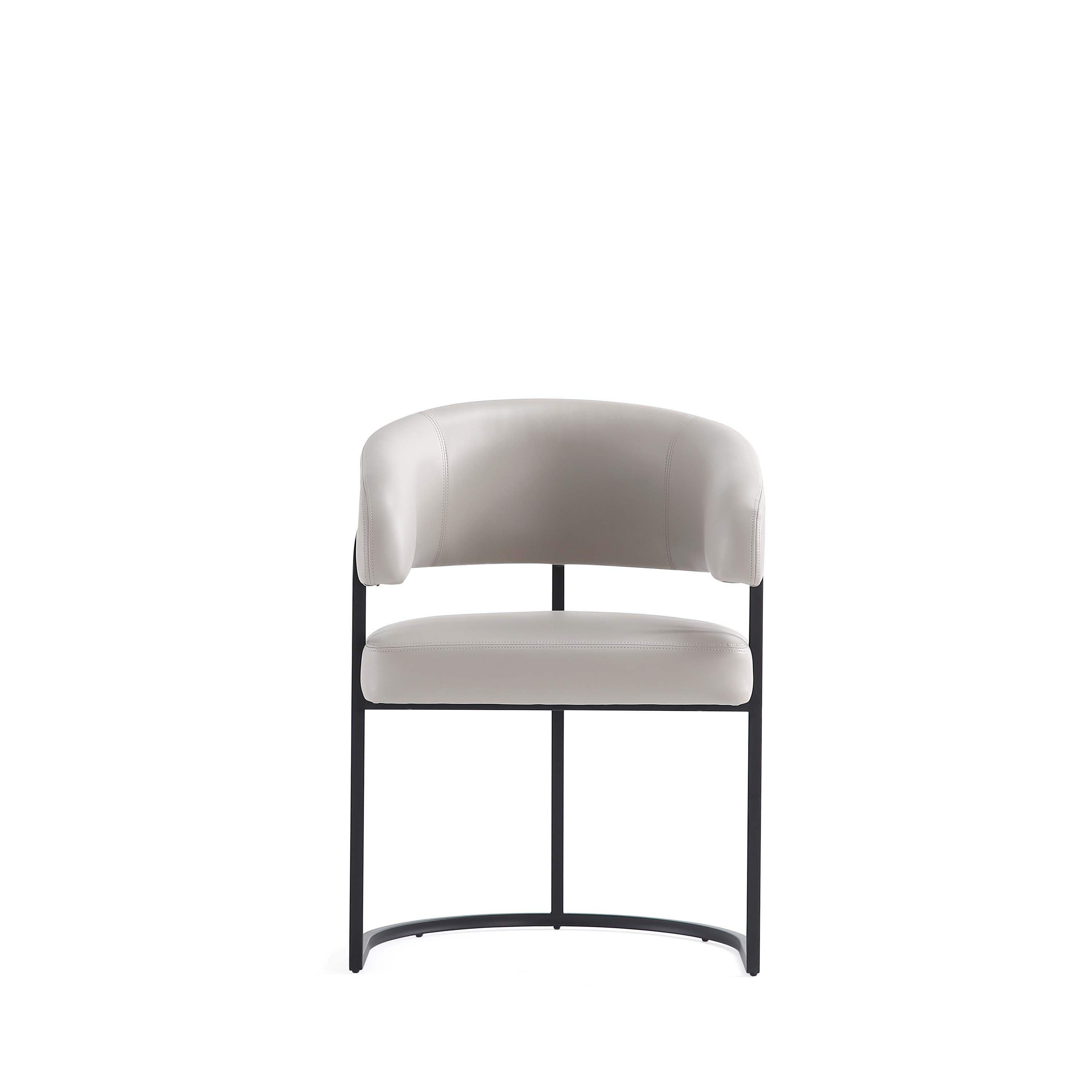 Augusta Metal Vegan Leather Dining Chair