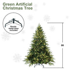 7.5ft Pre-Lit Artificial Christmas Tree with 650 Warm Lights