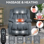 Up To 350 LBS Chenille Power Lift Recliner Chair