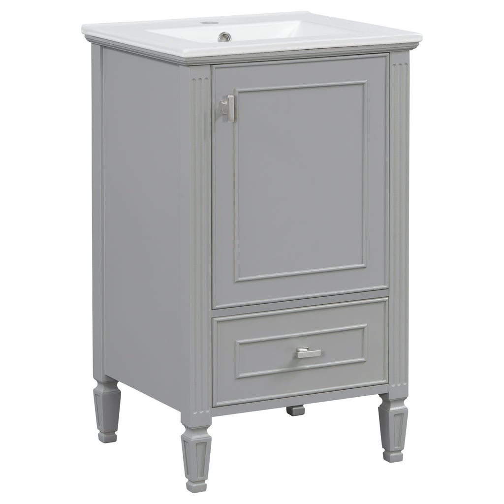 20" Bathroom Vanity with Ceramic Sink