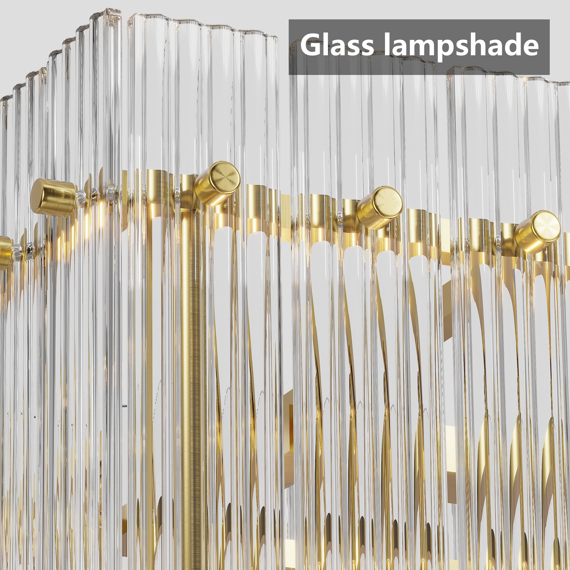 Modern Rectangular Crystal Glass Chandelier