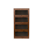 Contemporary Closed Back Glass Doors Office Storage Cabinet