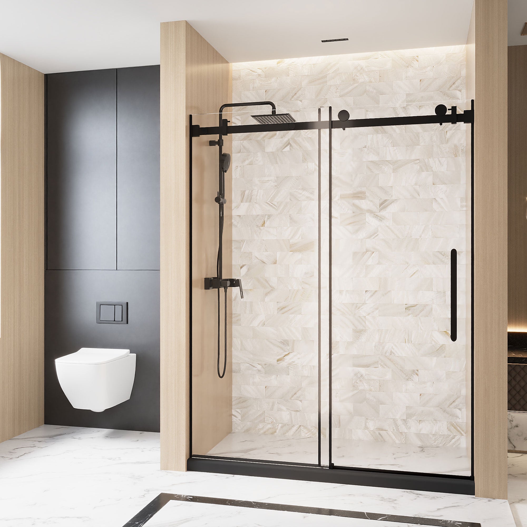 Frameless Single Sliding Shower Door
