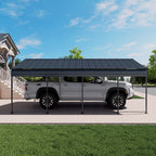 12x20 FT Heavy Duty Metal Carport with Galvanized Steel Roof