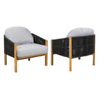 Grotta Outdoor Wood Club Chair