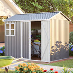 8'x6' Large Steel Storage Shed with Window