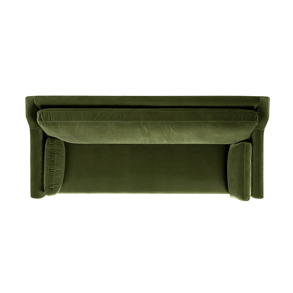 Josephine 84.5" Upholstered Modern Sofa, Olive