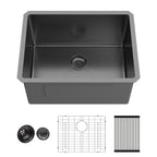 Laundry Sink 24 Inch - Undermount Gunmetal