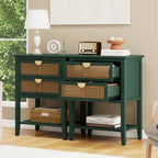 2 Drawer Side Table in Natural Rattan