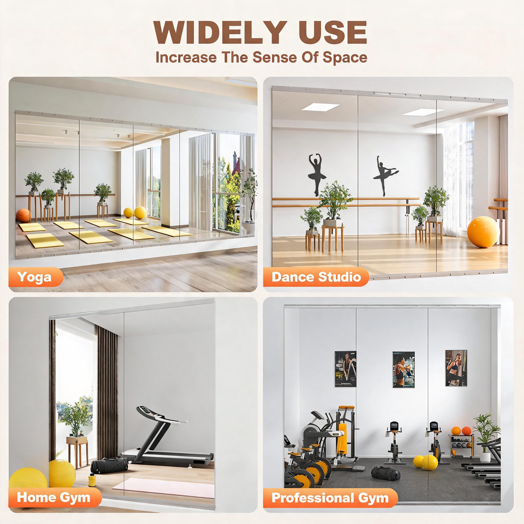Home Gym Full Body Mirrors - 71"x32" (Each) - 2 PCS