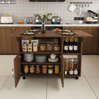 Multi-Functional Folding Table with Storage Shelves
