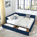 Queen Size Storage Upholstered Tufted Bed Frame