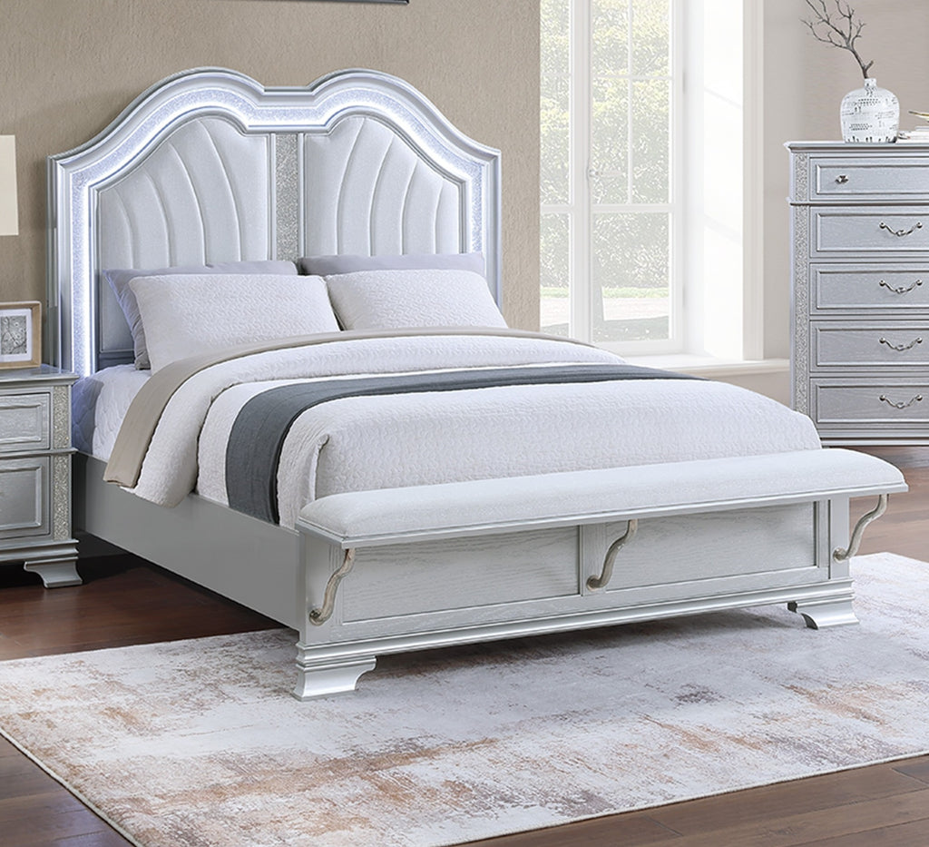 Contemporary Elegant Queen Size Bed 3pc Set