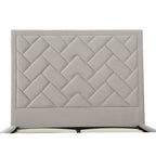 Crosby Upholstered Velvet Full Bed in Greige