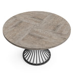 47" Farmhouse Round Dining Table for 4-6