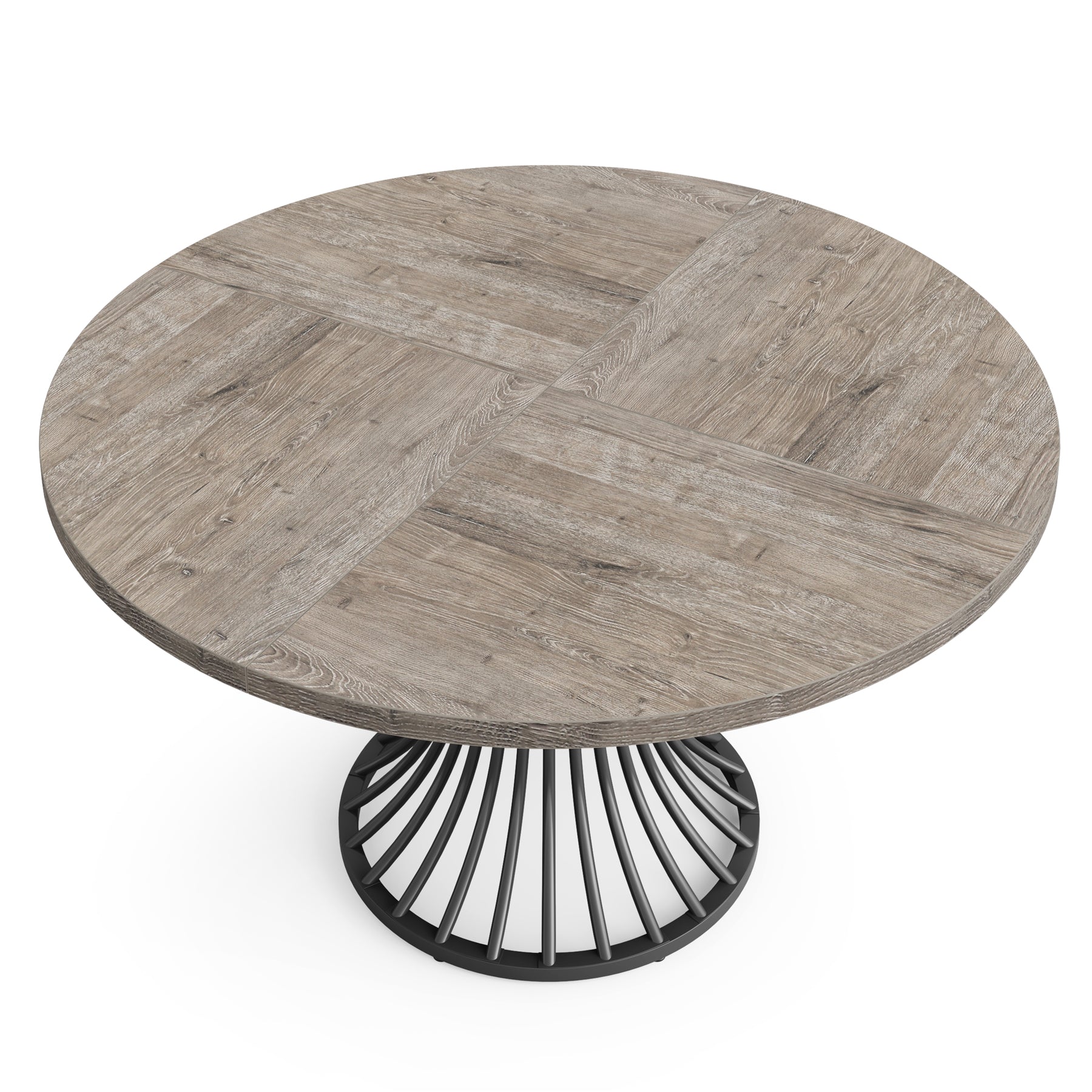47" Farmhouse Round Dining Table for 4-6