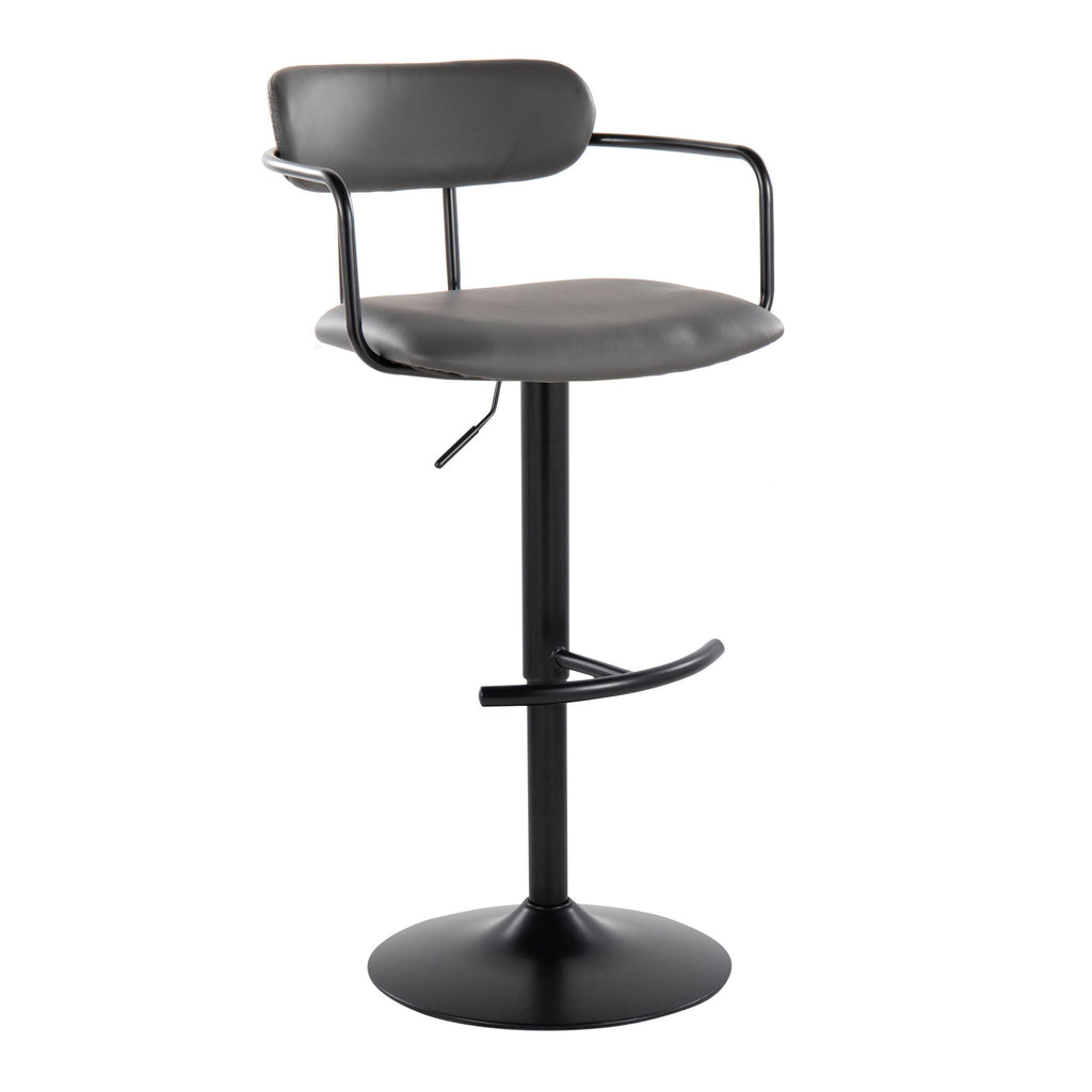 Contemporary Adjustable Height Barstool with Swivel