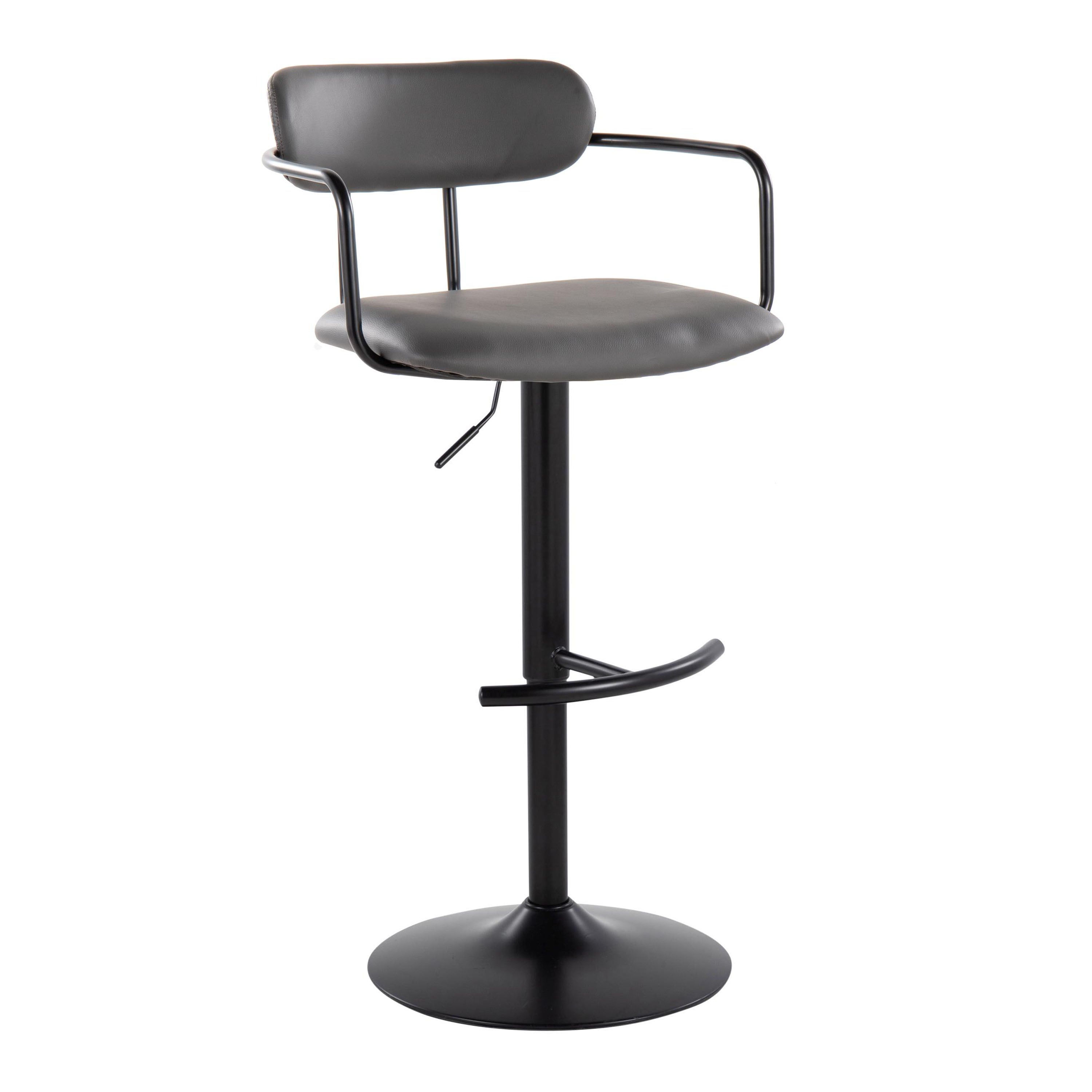 Contemporary Adjustable Height Barstool with Swivel