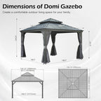 13x13FT Hardtop Outdoor Gazebo