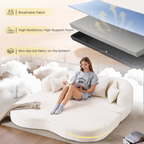 2-in-1 Foldable Sofa Bed with Pillows