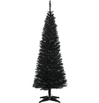 Slim Xmas Tree with Plastic Stand, 5' Artificial Pencil Christmas Tree