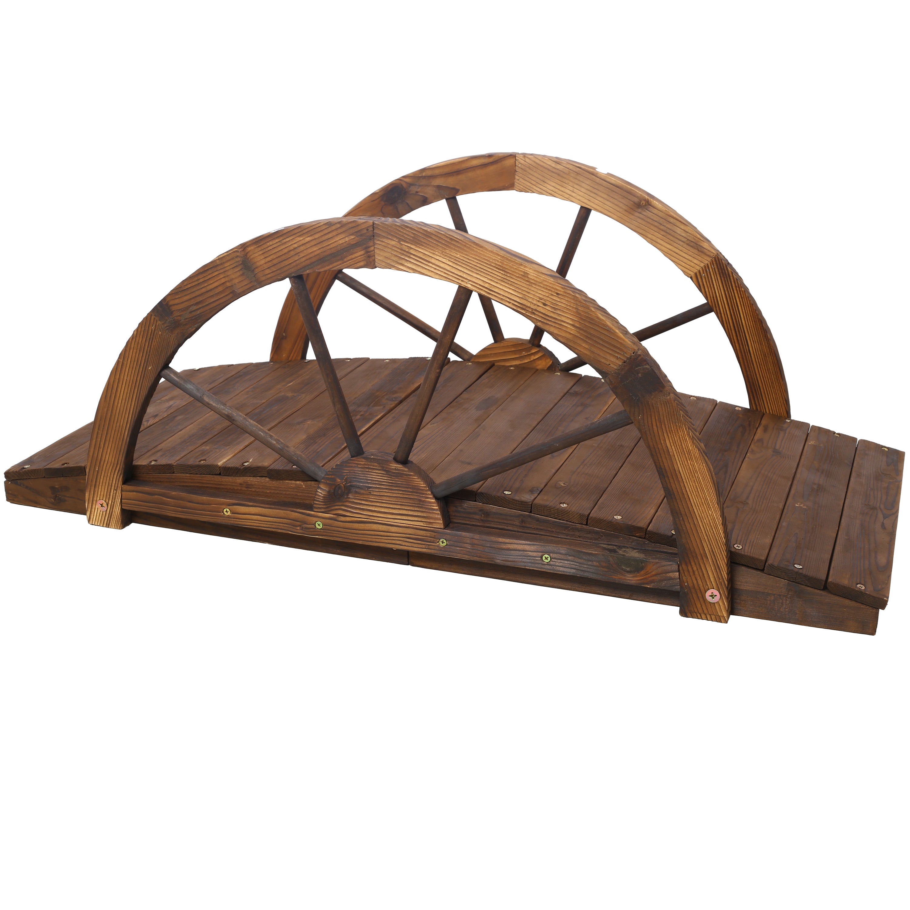 3.3ft Wooden Garden Bridge Arc Footbridge