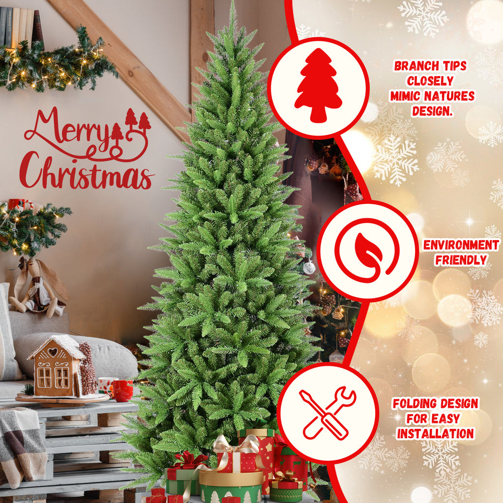 6FT Slim Christmas Tree – 850 Tips
