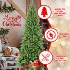 7FT Slim Christmas Tree – Perfect for Corners & Small Spaces