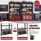 72"H 5-Tier Adjustable Heavy Duty Shelving Metal Mesh Storage Rack