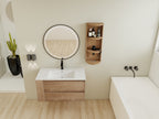 36" Wall-Mounted Bathroom Vanity With Sink and Storage Rack