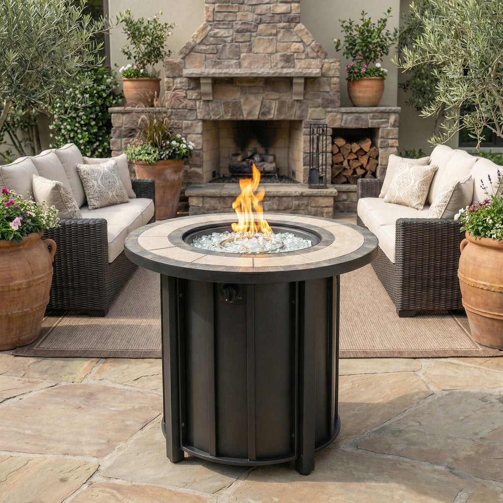 30" Propane Gas Fire Pit Table