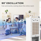 HOMCOM 26" Evaporative Air Cooler with Ice Packs