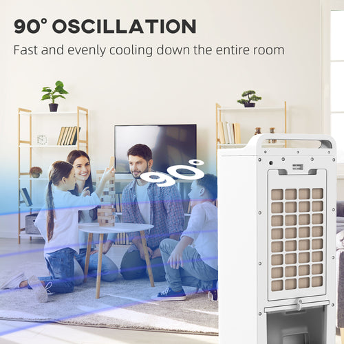 HOMCOM 26" Evaporative Air Cooler with Ice Packs